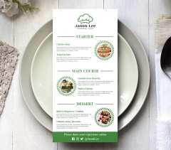 Laminated Menus